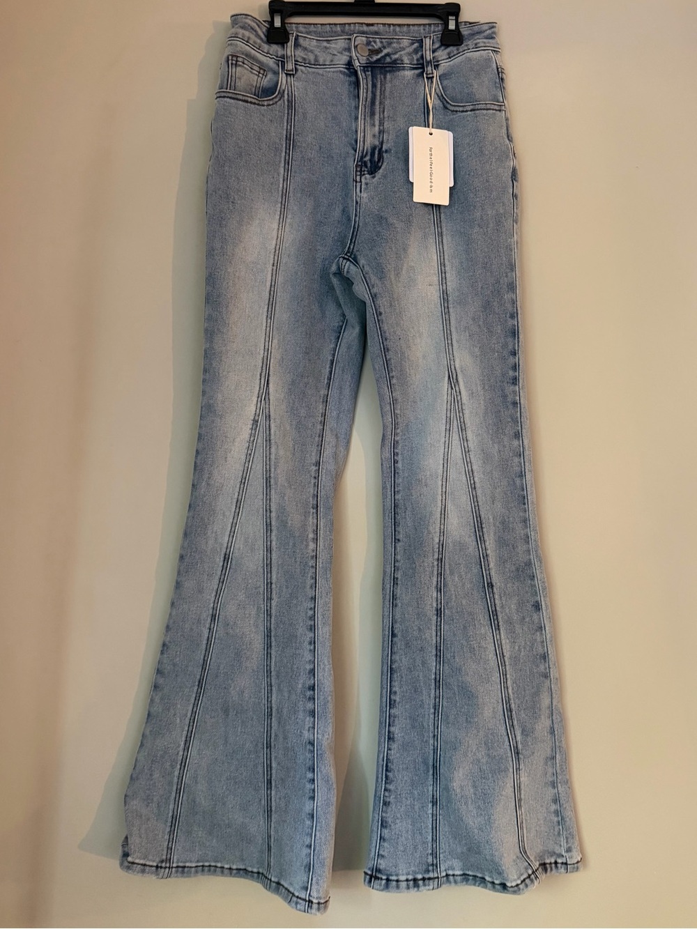 NWT | COMMENSE | Denim Pockets Flare Jeans Light Blue | Size S